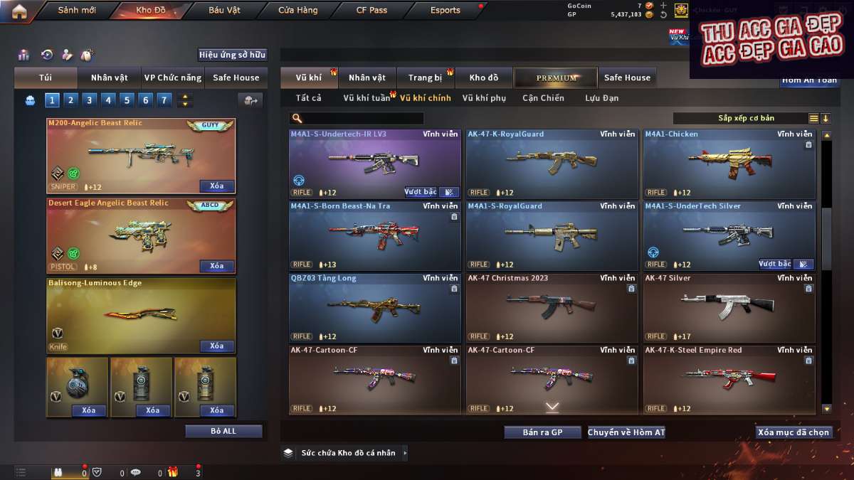 shop acc cf uy tin gia re